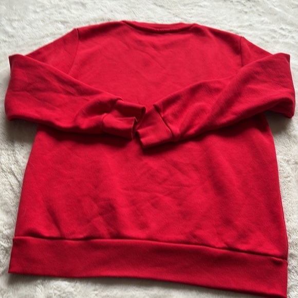 Calvin Klein Jeans Red Pullover Sweater Fleece Inside - Picture 4 of 5